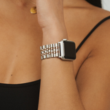 Stainless Steel Apple Watch Strap - Silver & Rose Gold