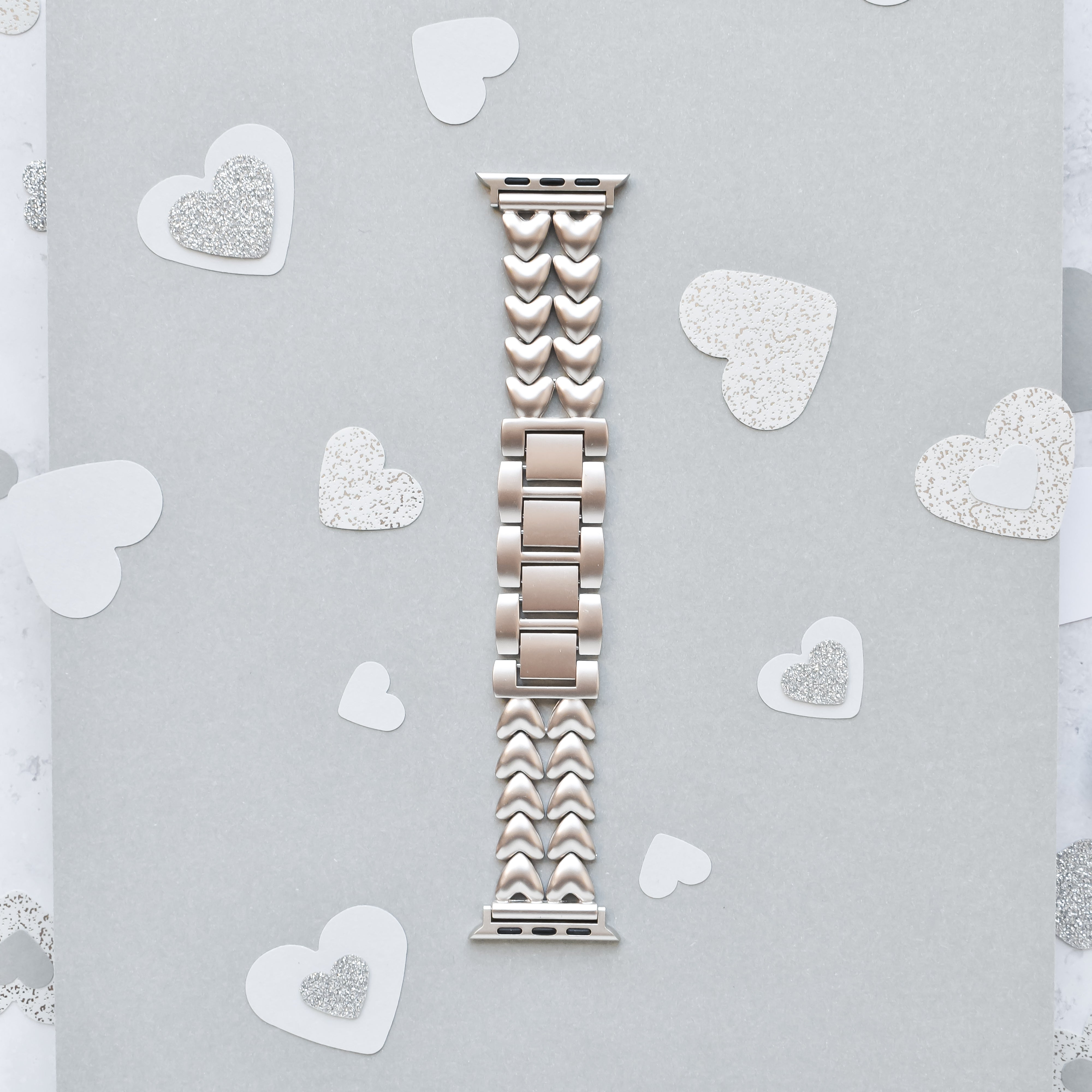 Hearts Chain Apple Watch Strap - Starlight