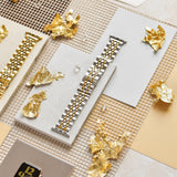 Stainless Steel Apple Watch Strap - Silver & Gold