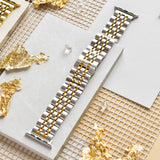 Stainless Steel Apple Watch Strap - Silver & Gold