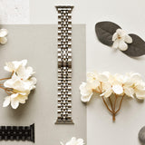 Stainless Steel Apple Watch Strap - Black & Silver