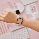 Magnetic Chain Apple Watch Strap - Powder Pink