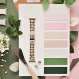 Stainless Steel Apple Watch Strap - Pink, Green & Rose Gold