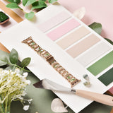 Stainless Steel Apple Watch Strap - Pink, Green & Rose Gold