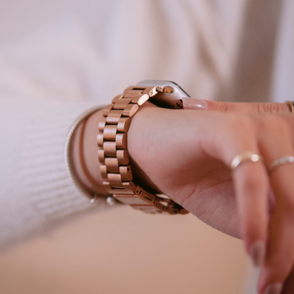 Stainless Steel Apple Watch Strap - Rose Gold