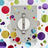 Ibiza Coloured Stone Apple Watch Strap - Silver