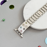 Ibiza Coloured Stone Apple Watch Strap - Starlight