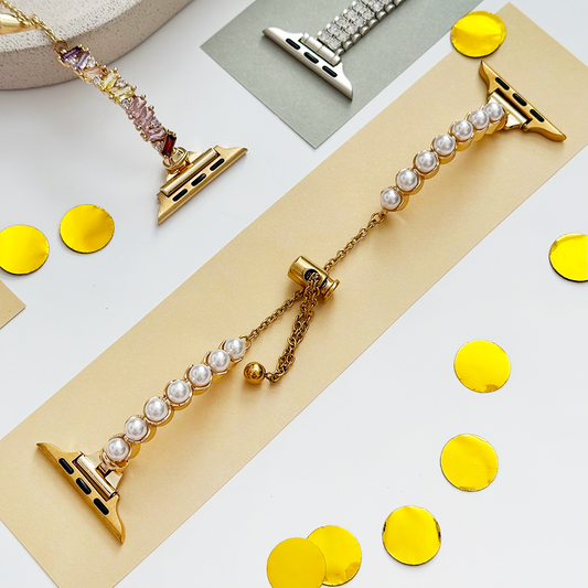 Isla Pearl Apple Watch Strap - Gold